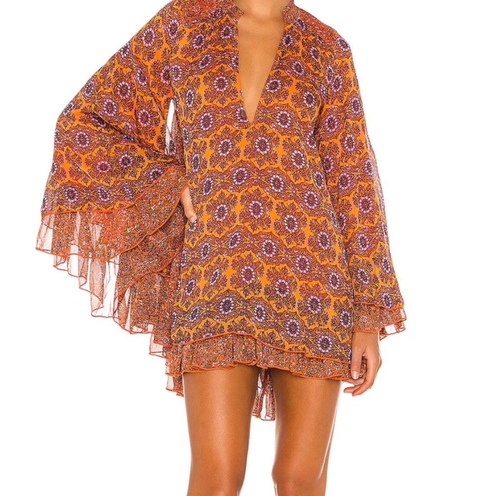 Free People Gabi Tunic Dress. Orange Size XS